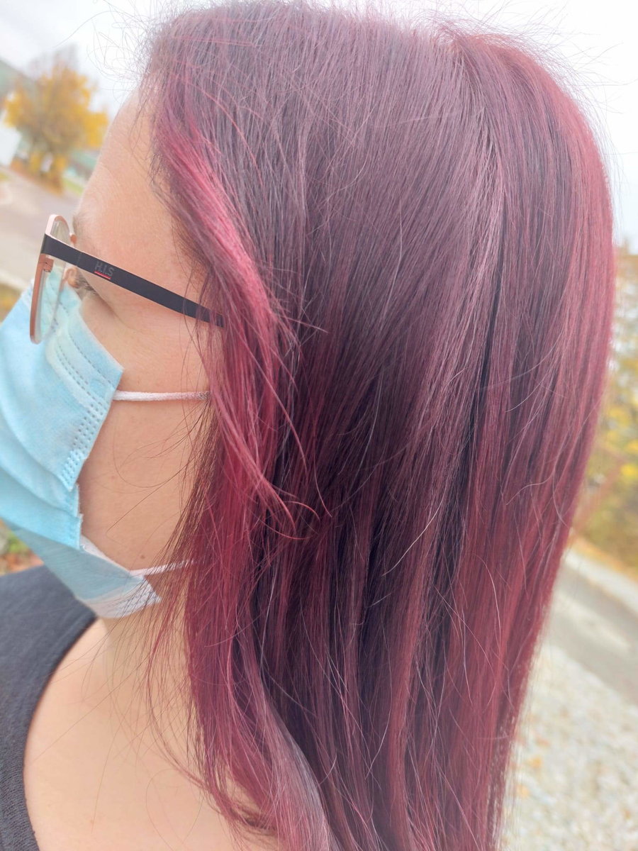 rote Haare von Friseur Kopfarbeit